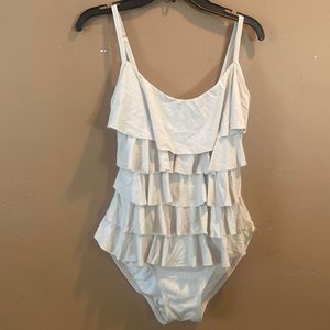 Michael Kors Swimsuit in off white with ruffles. Size 6 🧚